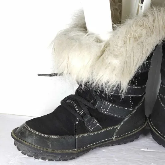 Sorel Women's Kaya US8 Black Leather Waterproof Insulated Faux Fur Winter Boot - Picture 5 of 16
